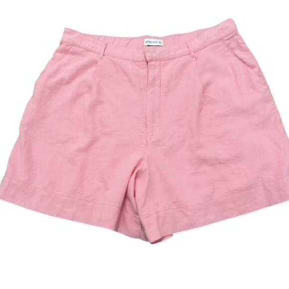 NEW Abercrombie & Fitch Linen Shorts Women’s‎ Size XL Pink Pleated Bermuda NWT - Picture 5 of 10
